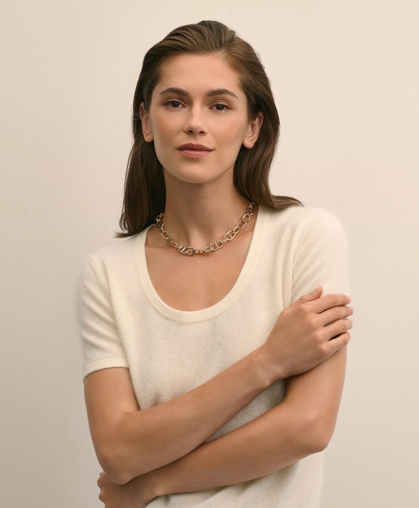 Gold-Toned Mariner Link Necklace, image 4