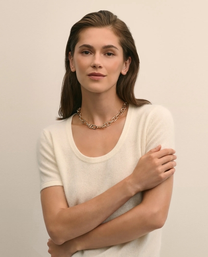 Gold-Toned Mariner Link Necklace, image 4