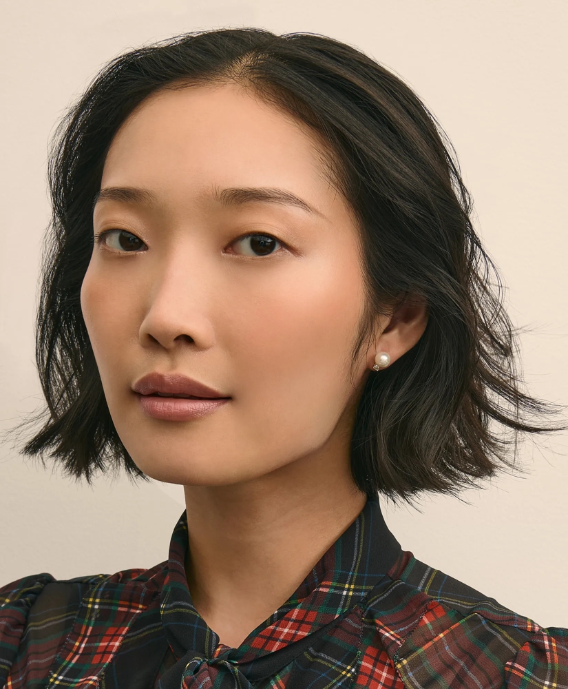 Faux Pearl Stud Earrings, image 2