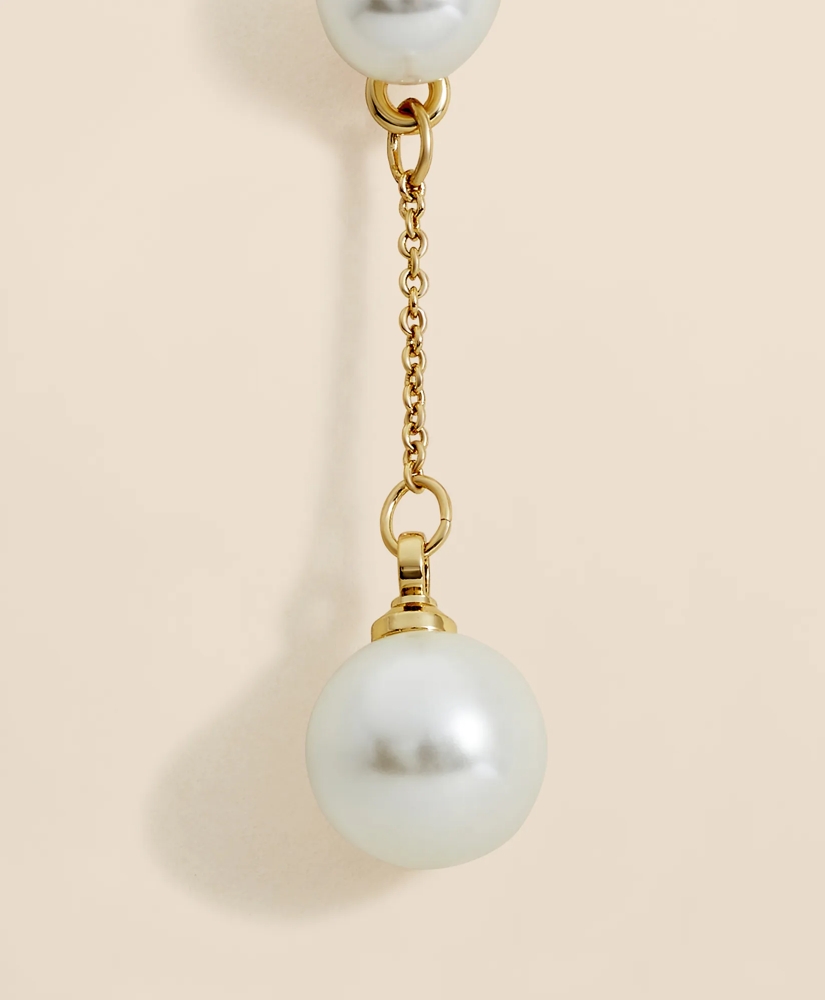 Faux-Pearl-Drop Fine-Chain Earrings, image 4