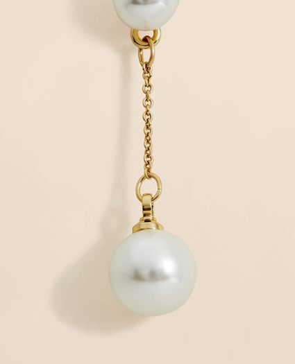 Faux-Pearl-Drop Fine-Chain Earrings, image 4