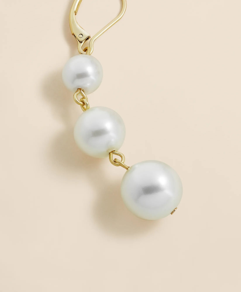 Faux-Pearl Drop Earrings, image 3