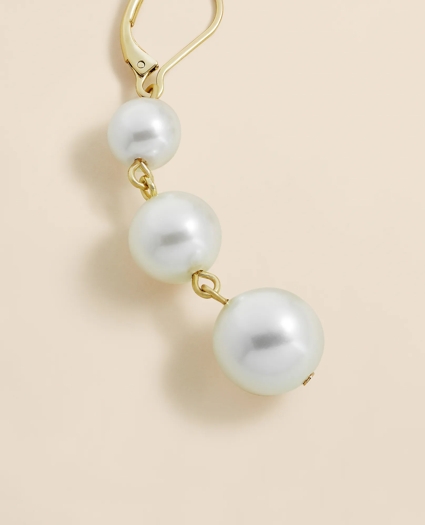 Faux-Pearl Drop Earrings, image 3