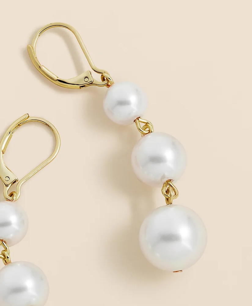 Faux-Pearl Drop Earrings, image 4