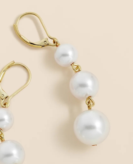 Faux-Pearl Drop Earrings, image 4