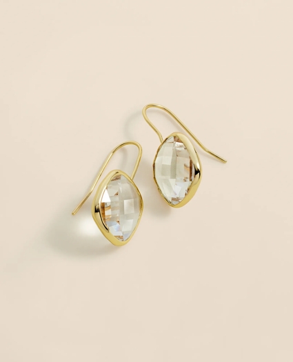 French-Wire Drop Earrings with Channel-Set Crystals, image 1