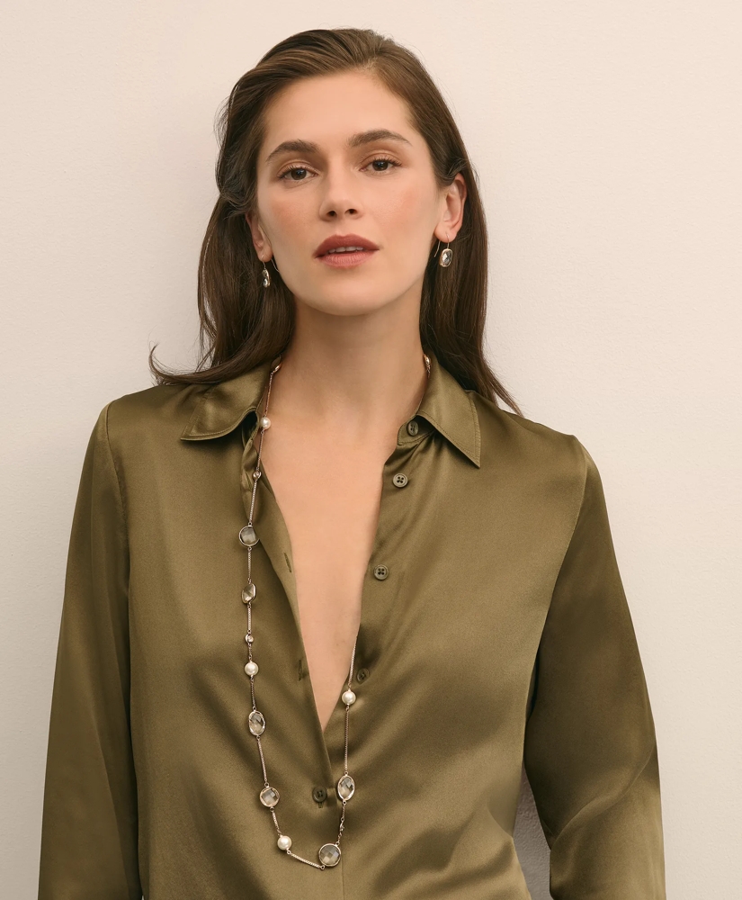 French-Wire Drop Earrings with Channel-Set Crystals, image 3