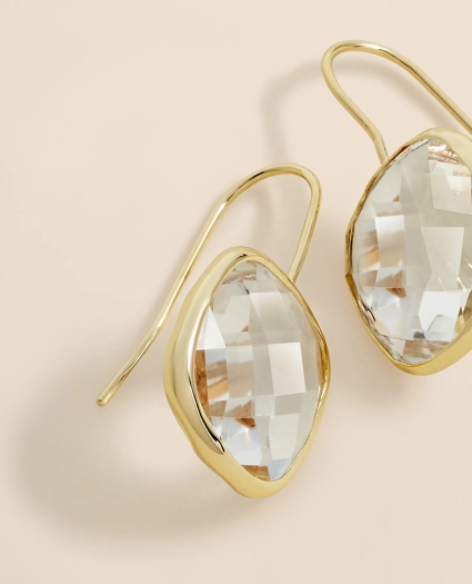 French-Wire Drop Earrings with Channel-Set Crystals, image 4