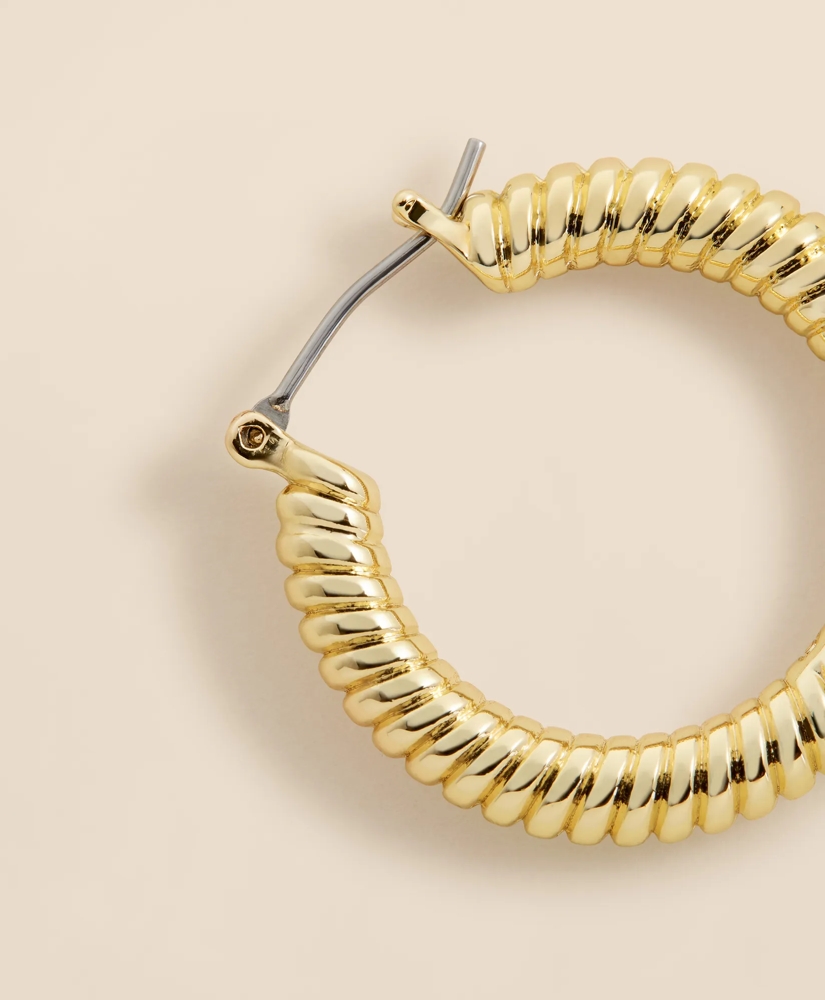 Rope Twist Gold-Toned Hoop Earrings, image 4