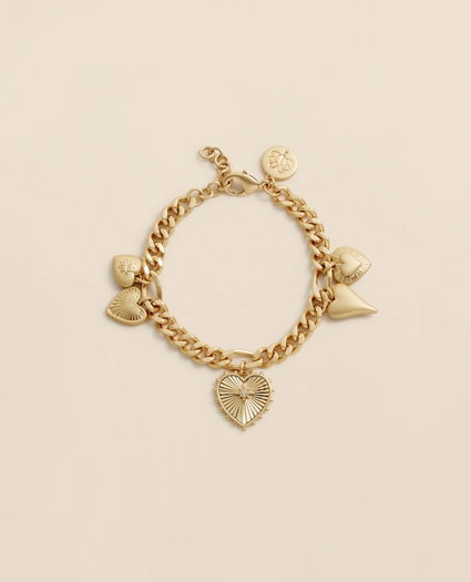 Gold-Toned Heart Charm Bracelet, image 1