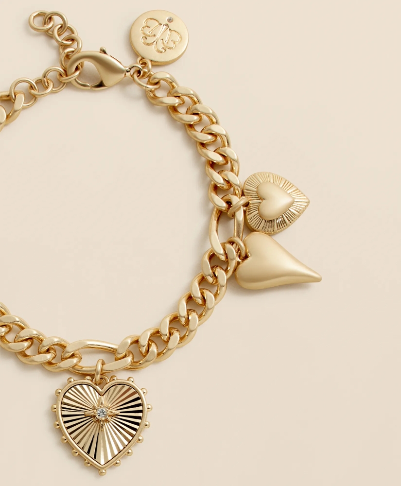 Gold-Toned Heart Charm Bracelet, image 4