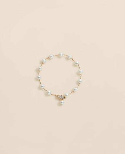 Faux-Pearl Chain Bracelet, image 1