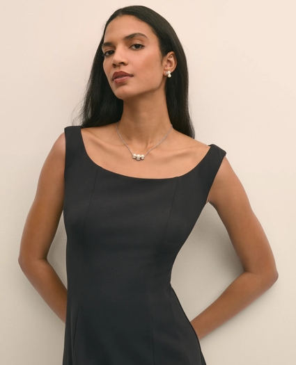 Faux Pearl Cubic-Zirconia Cluster Necklace and Earrings Set, image 2