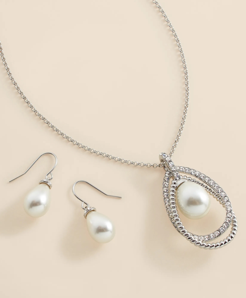 Orbital Interlocking Faux- Pearl and Crystal Set, image 3