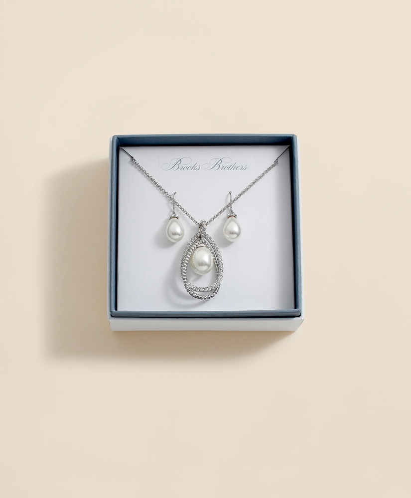 Orbital Interlocking Faux- Pearl and Crystal Set, image 4