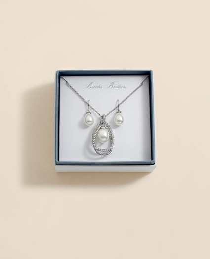 Orbital Interlocking Faux- Pearl and Crystal Set, image 4