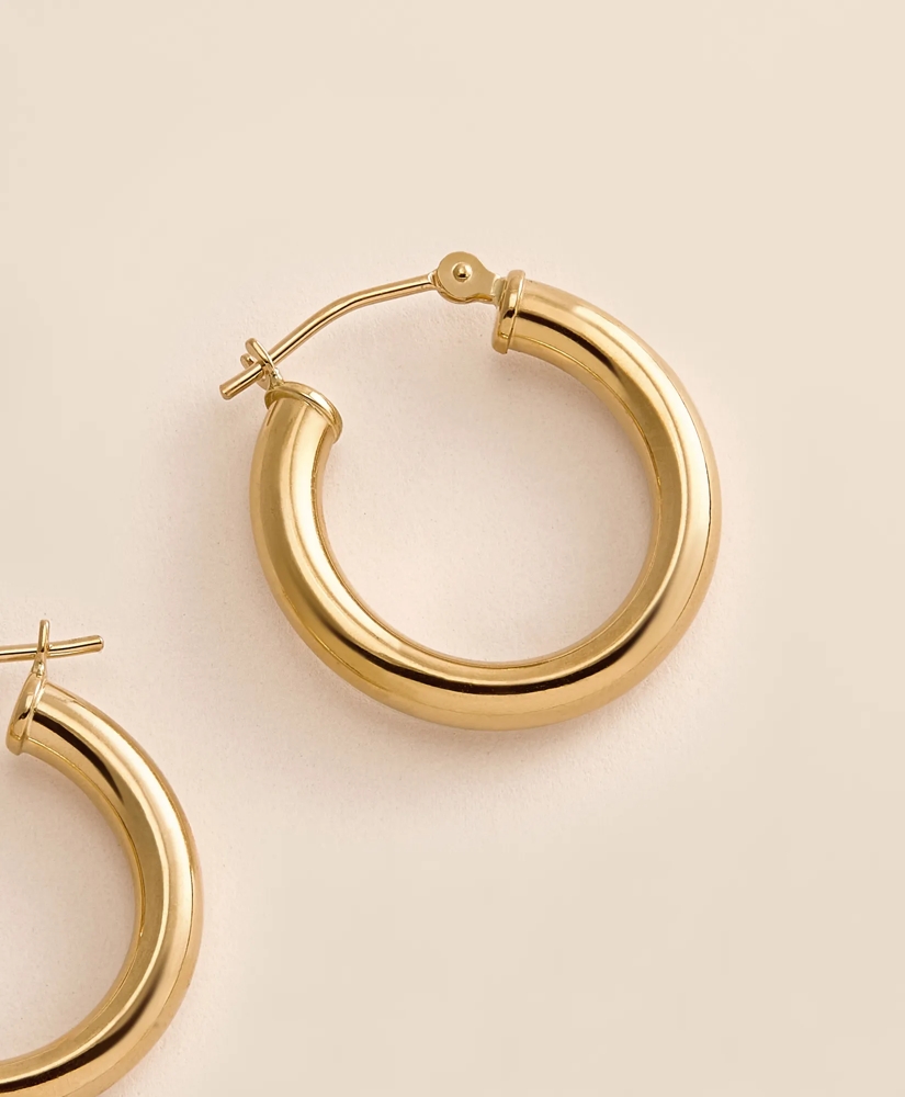 14k Gold Small Hoop Earrings, image 3