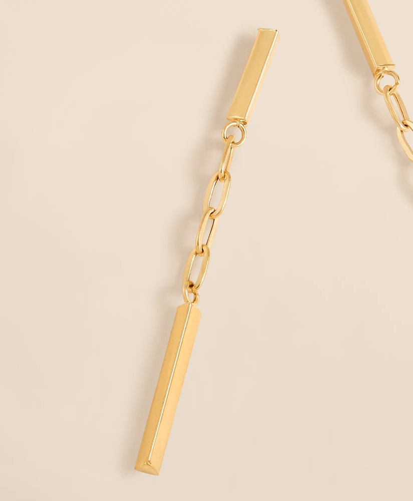 14k Gold Paperclip Drop Earrings, image 3