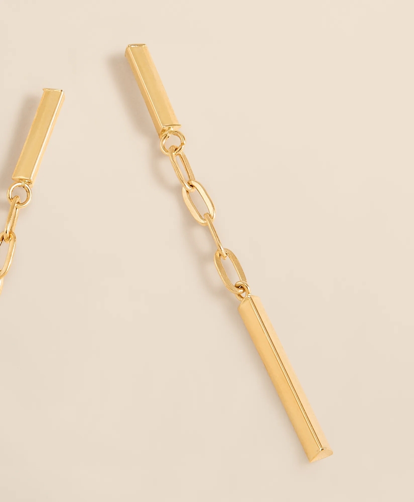 14k Gold Paperclip Drop Earrings, image 4