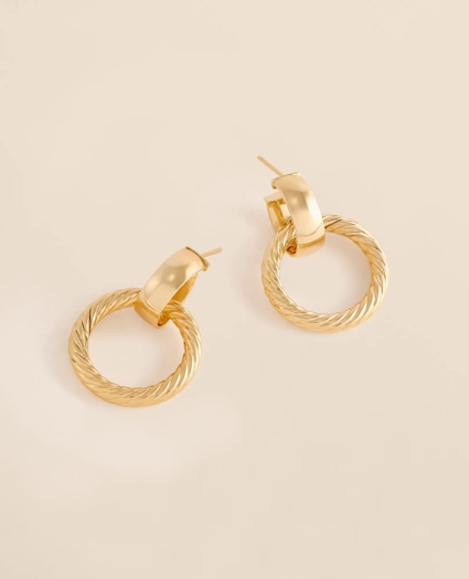 14k Gold Large Oval Earrings, image 1