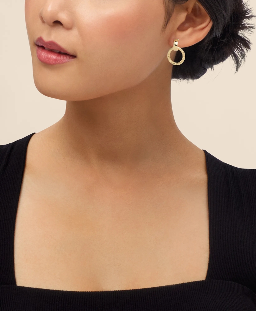 14k Gold Large Oval Earrings, image 2