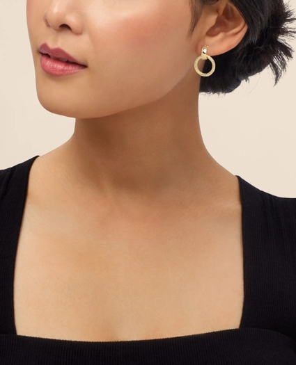 14k Gold Large Oval Earrings, image 2