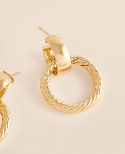 14k Gold Large Oval Earrings, image 3