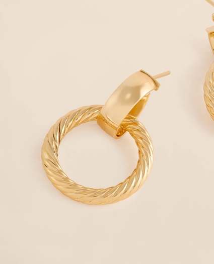 14k Gold Large Oval Earrings, image 4