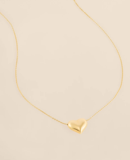 14k Gold Heart Pendant Necklace, image 1