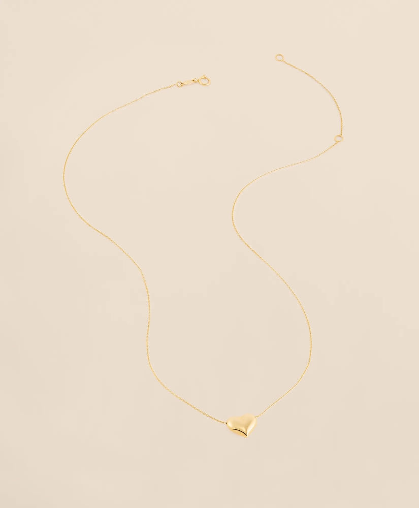 14k Gold Heart Pendant Necklace, image 2