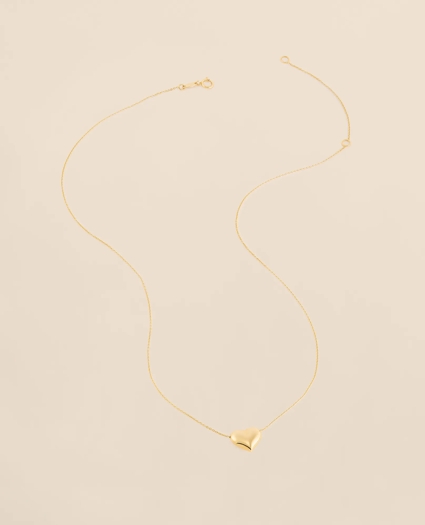 14k Gold Heart Pendant Necklace, image 2