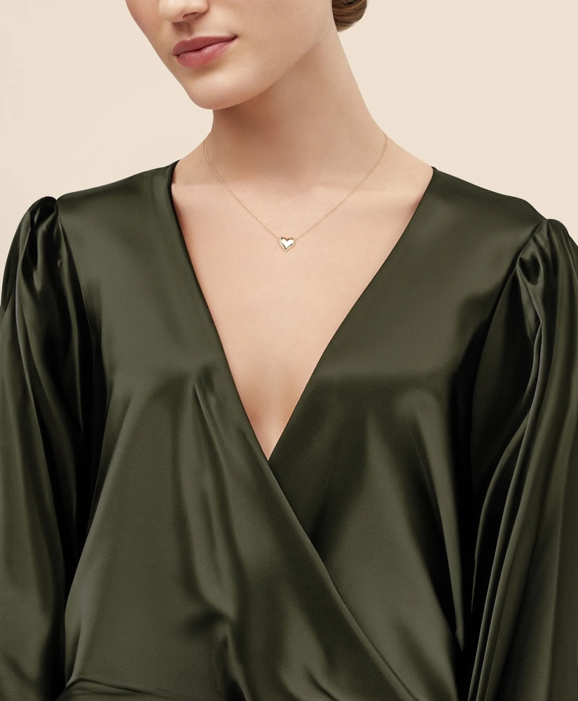 14k Gold Heart Pendant Necklace, image 3