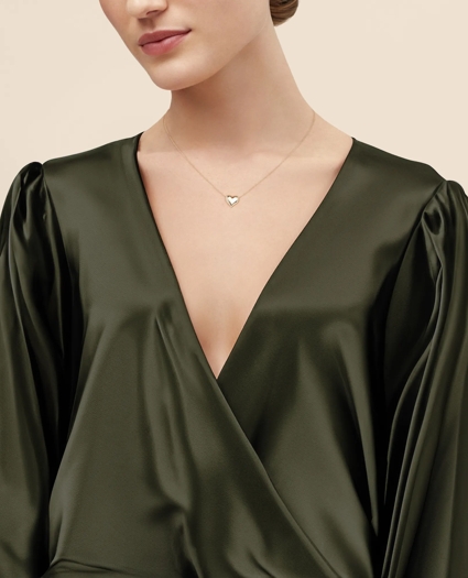 14k Gold Heart Pendant Necklace, image 3