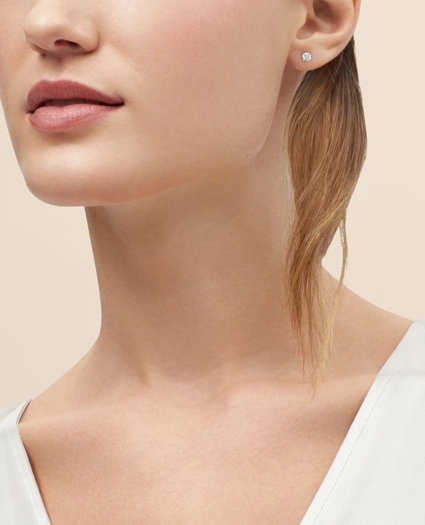 1 CT. Lab-Grown Diamond 14k Gold Stud Earrings, image 2