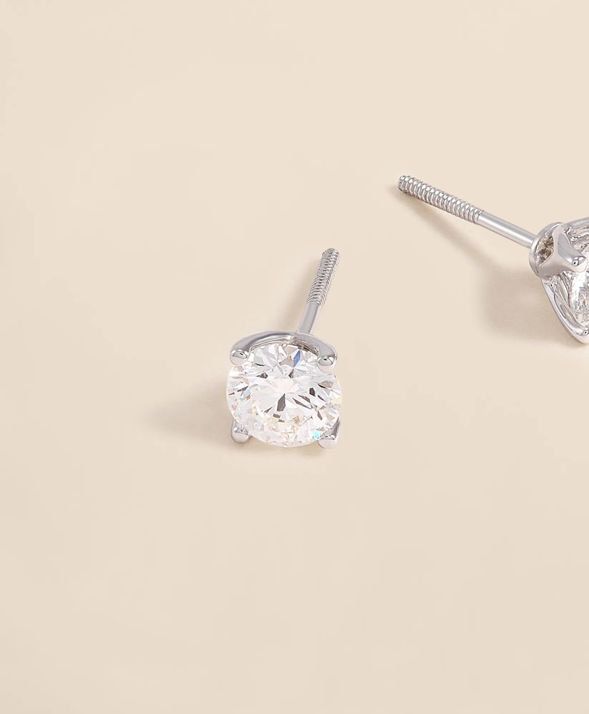 1 CT. Lab-Grown Diamond 14k Gold Stud Earrings, image 3