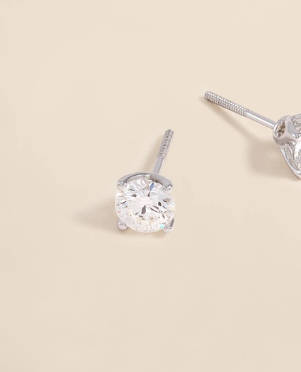 1 CT. Lab-Grown Diamond 14k Gold Stud Earrings, image 3