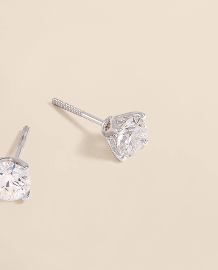 1 CT. Lab-Grown Diamond 14k Gold Stud Earrings, image 4