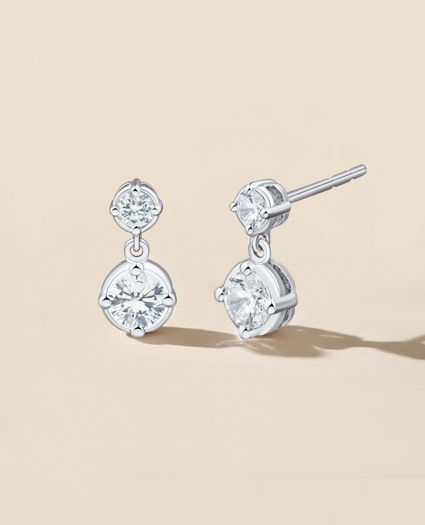 0.5 CT. Lab-Grown Diamond 14k Gold Drop Earrings, image 1