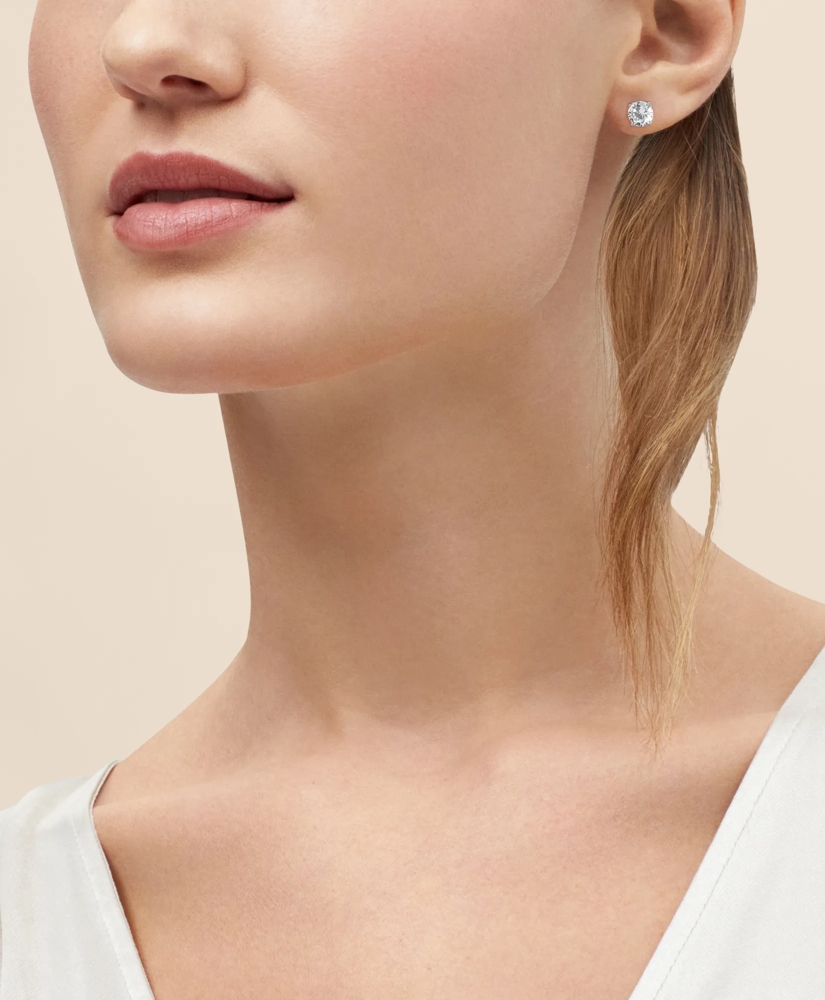 3 CT. Lab-Grown Diamond 14k Gold Stud Earrings, image 2