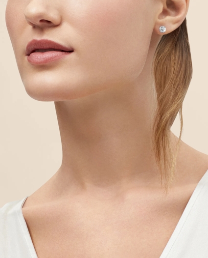 3 CT. Lab-Grown Diamond 14k Gold Stud Earrings, image 2
