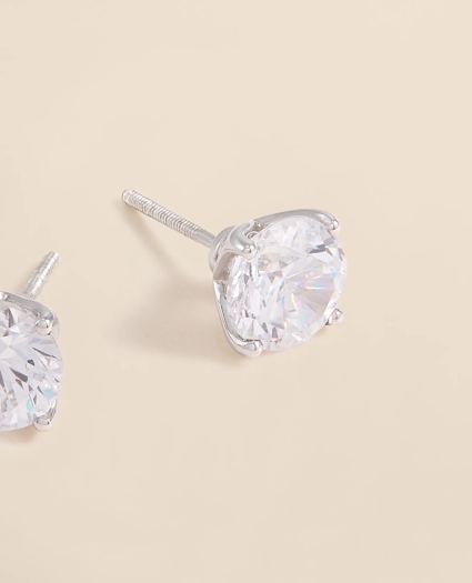 3 CT. Lab-Grown Diamond 14k Gold Stud Earrings, image 3