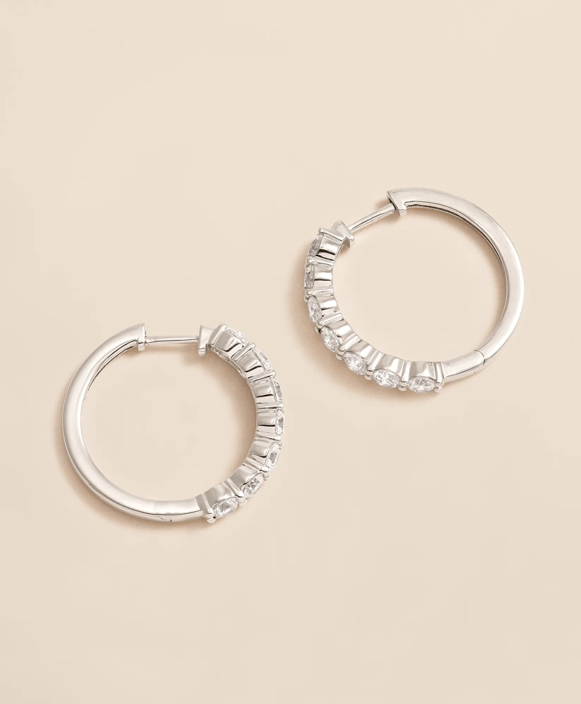 0.5 CT. Lab-Grown Diamond 14k Gold Hoop Earrings, image 1