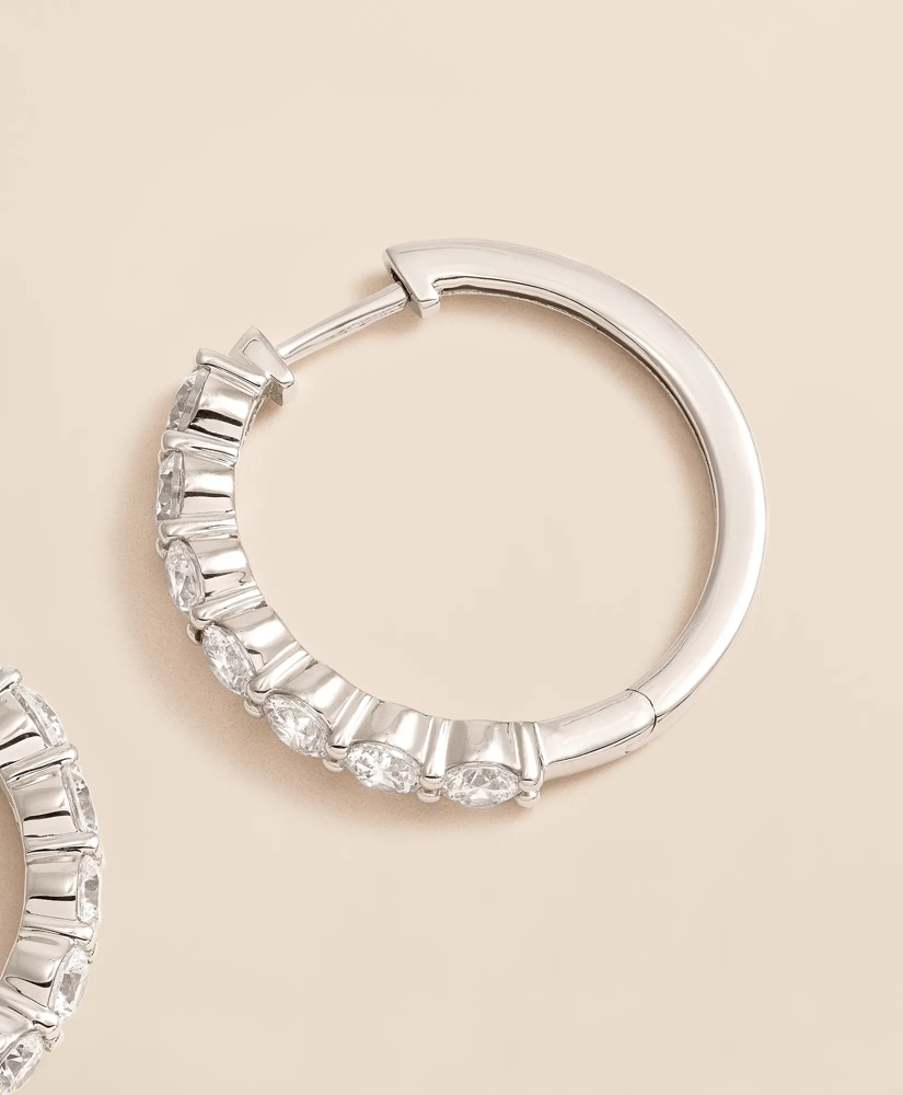 0.5 CT. Lab-Grown Diamond 14k Gold Hoop Earrings, image 3