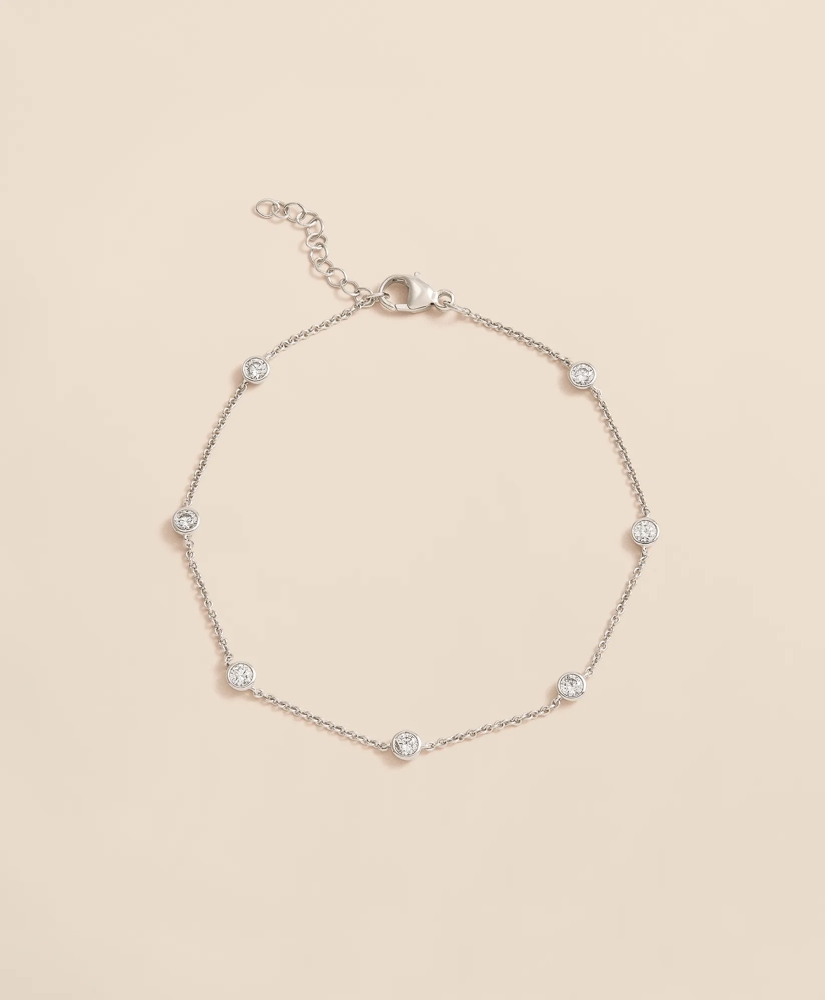 0.5 CT. Lab-Grown Diamond 14k Gold Station Bracelet, image 1