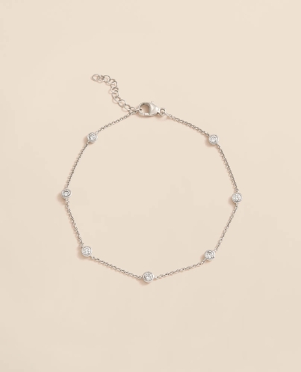 0.5 CT. Lab-Grown Diamond 14k Gold Station Bracelet, image 1