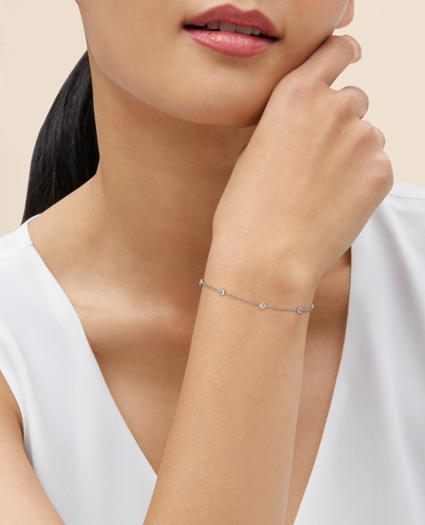 0.5 CT. Lab-Grown Diamond 14k Gold Station Bracelet, image 2