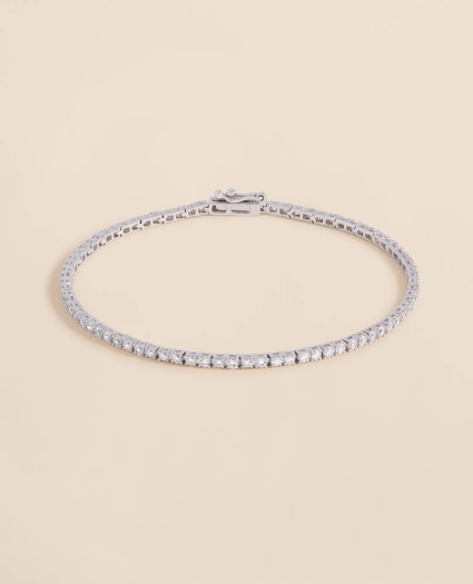 2 CT. Lab-Grown Diamond 14k Gold Link Bracelet, image 1
