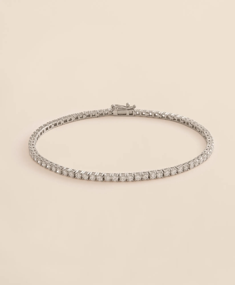 3 CT. Lab-Grown Diamond 14k White Gold Tennis Bracelet, image 1