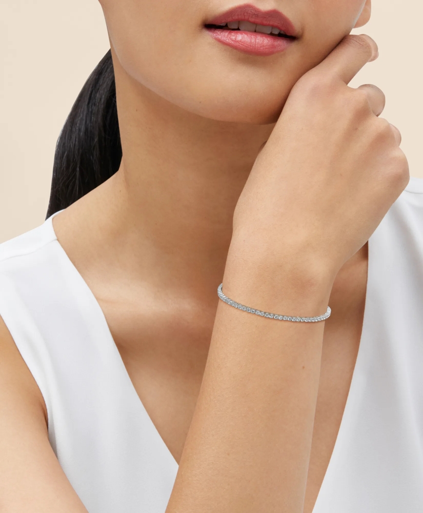3 CT. Lab-Grown Diamond 14k White Gold Tennis Bracelet, image 2