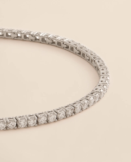 3 CT. Lab-Grown Diamond 14k White Gold Tennis Bracelet, image 3